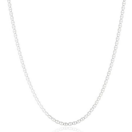 A .925 Sterling Silver 2mm Flat Marina Chain, 18