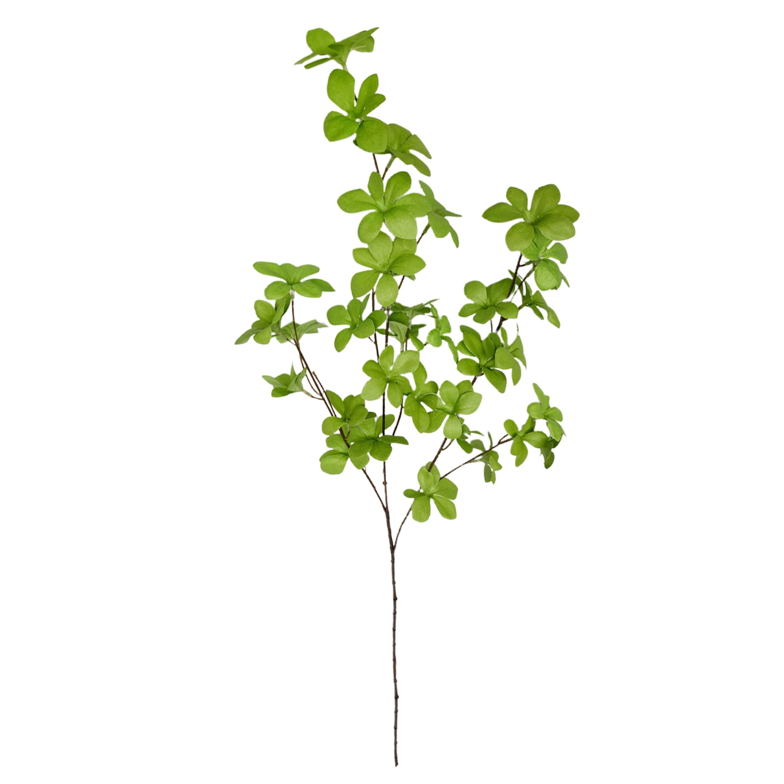 Green Potted Plants, Authentic Faux 4 Fork Green Branches Plants For