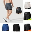 thumbnail image 1 of Happy date Men Sports Shorts Quick Dry Fake Two Piece Drawstring Sportswear Elastic Waist Short Pants for Fitness Workout Training Gym Jogging, 1 of 8