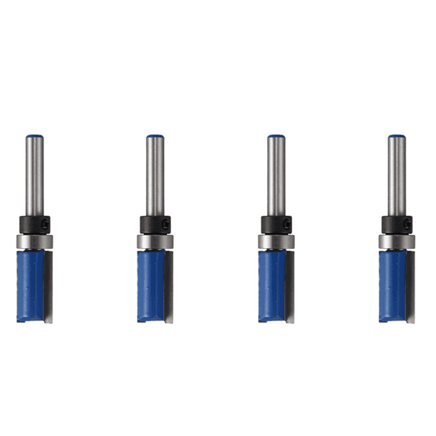 4X Broca Router Manejar de 1/4 Pulgada Gemelo 2 Fixture Imperial Estriado Cortador de Plantilla Carpinteria