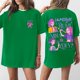 thumbnail image 1 of Pop cazadora para niña Hunters Round-Neck Printed Anime Trio Poster T Shirt （Green）, 1 of 4