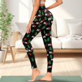 thumbnail image 3 of Renewold Christmas Tree Ho Ho Ho Leggings with Pockets for Women Ladies Athletic Pants Compression Leggings High Waisted Butt Lifting Printed Leggings Womens Preppy Leggings, M, 3 of 8