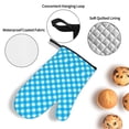 thumbnail image 4 of Gingham Blue Background Oven Mitts and Pot Holders Sets Baking Sets for Kitchen BBQ Gloves Heat Resistant Cooking Design Checkered 4 Pieces, 4 of 8