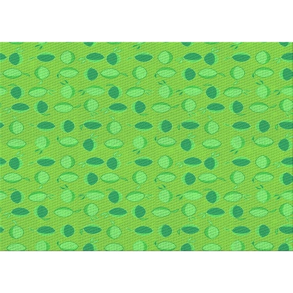 Ahgly Company Machine Washable Indoor Rectangle Transitional Emerald Green Area Rugs, 4' x 6'
