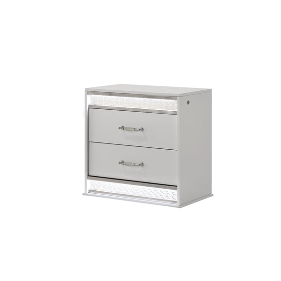 Wooden Nightstands Glam Modern Style 2-Drawer Night stand Made with Wood in White same asG150108644 (NJ inventory),Bedside Nightstands