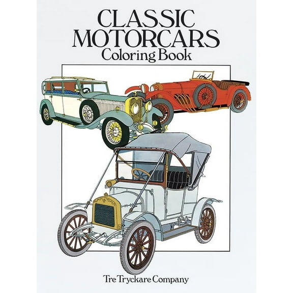 Dover Planes Trains Automobiles Coloring: Classic Motorcars Coloring Book (Paperback)
