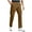 Brown, variant on Men Solid Color Casual Work Pants with Pockets Comfortable Polyester Full Length Trousers for Outdoor Daily Wear All Season Fashion Relaxed Fit(Gray,L)