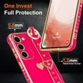 thumbnail image 5 of REQO for Samsung Galaxy S22 Case Cute Love-Heart Plating Strap Phone Cover for Women Girls Bling Silicone Camera Protection Bumper Shockproof Phone Case for Samsung Galaxy S22 5G (6.1''), 5 of 7