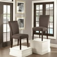 thumbnail image 3 of Chelsea Lane Linen Parson Dining Side Chair, Set of 2, Gray, 3 of 3