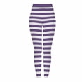thumbnail image 4 of EliteGoogv Womens Yoga Pants Striped Workout Leggings High Waisted Comfort Stretch For Women Fitness Daily Wear Athletic Pants M Purple, 4 of 8