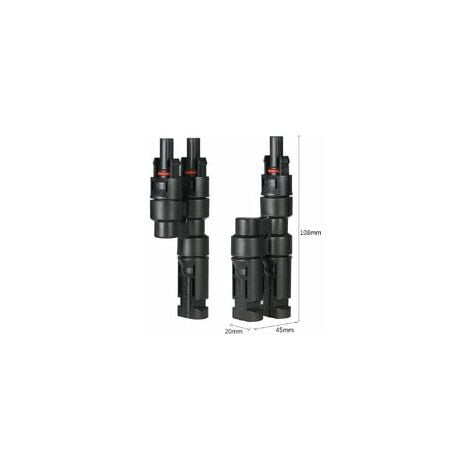 Mc4 Connectors Connect to 1 Pair Solar Power Panel Adapter