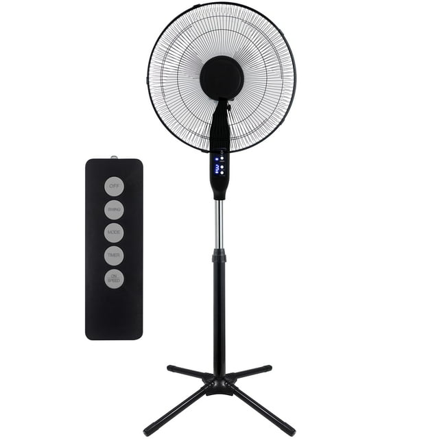 Craig TH6069, ventilador de pie oscilante de 16 pulgadas con control remoto, cabezal oscilante de 90 grados, altura e inclinación ajustables, perfecto para dormitorio, oficina y cualquier habitación d
