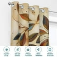 thumbnail image 6 of Brown Leaf Black Out Curtains,Bohemian Colorful Leaves Darkening Decor for Kid Bedroom,Living Room,Art Gallery Grommet Window Drapes 2 Panel Set-52"W x 45"L (Pack of 2), 6 of 7