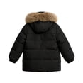 thumbnail image 6 of Auroural Boys Girls Jackets Size 7-8 Winter Children's Winter Solid Color Long Sleeves Hooded Zipper Quilted Coat Keep Warm Coat Kids 5-12 Year, 6 of 7