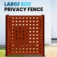 thumbnail image 4 of Privacy Screens Fence Panel, 3 Panel Wooden, 37in Height, Air Conditioner Fence Panels, for AC, Trash, Pool Pumps, Outdoor Space, Brown, 4 of 8
