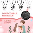 thumbnail image 2 of Collar con colgante de pareja de amor con proyección de "Te amo en 100 idiomas", 2 of 7