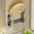 thumbnail image 6 of Wall Mounted Pot Lid Holder Rack with Drainage, No Drill Kitchen Organizer Shelf for Lids, Plates, Cutting Boards, Space Saving Storage Rack, 6 of 6