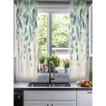 thumbnail image 2 of Teal Green Eucalyptus Sheer Curtains 39 Inch Length 2 Panels Set for Living Room/Bedroom, Farmhouse Weeping Leaves Linen Kitchen Curtains Grommet Semi-Sheer Curtains Window Treatments 27.5"x39"x2, 2 of 7