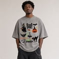 thumbnail image 4 of Boo Halloween Shirt, Retro Witch Ghost Black Cat Graphic Tee, Vintage Creep Spooky Season Gift for Women Men, Unisex, 4 of 10