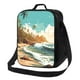 thumbnail image 1 of Disketp Coastal Palm Beach Bolsa Térmica Estampada para Almuerzo, Lonchera para Hombres y Mujeres Adultos, 1 of 7