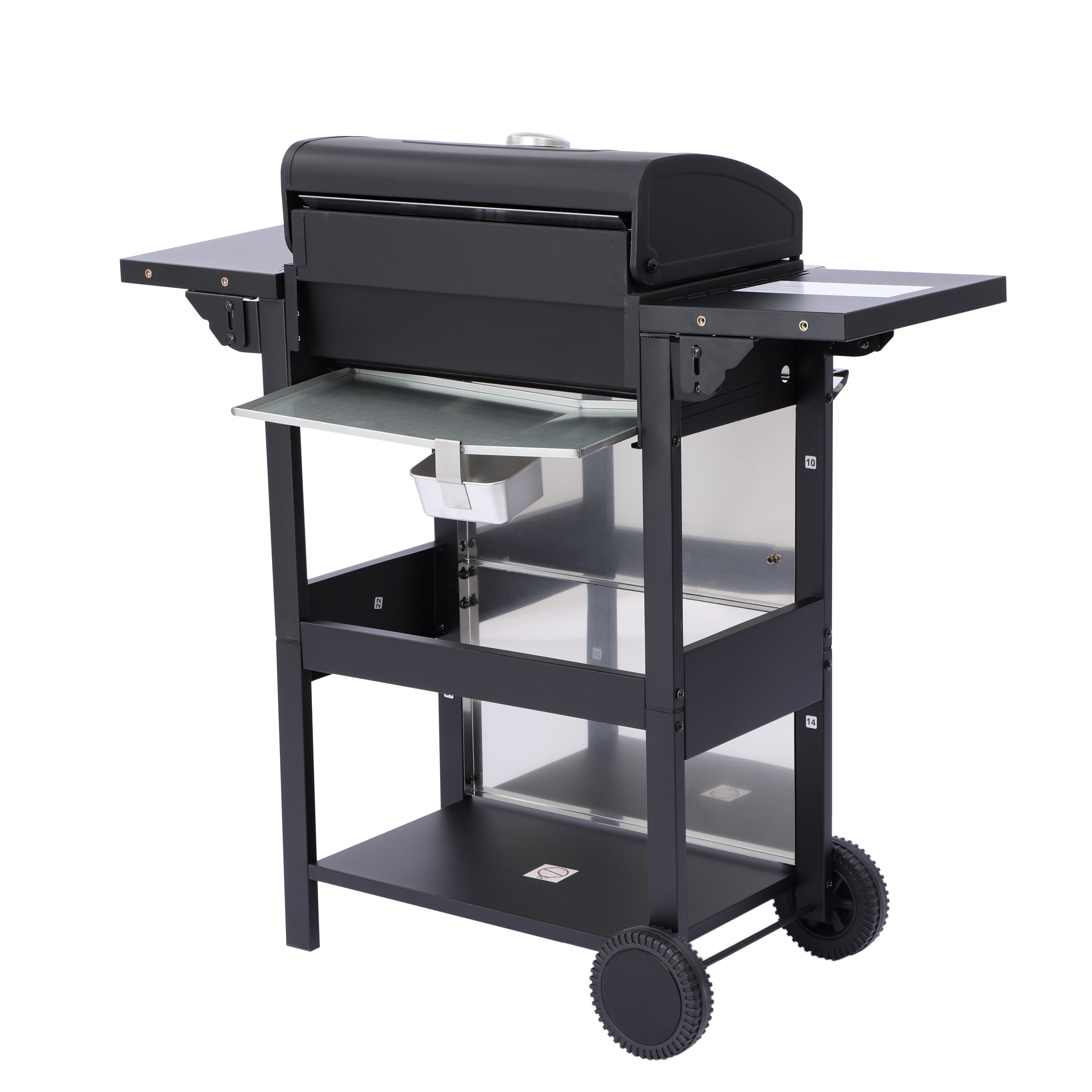 3-Burner Propane Gas BBQ Grill, 25650BTU Stainless Steel Outdoor Barbecue with Foldable Side Tables, Enamel Cooking Grids & Auto Ignition – Perfect for Garden, Patio, and Camping
