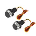 thumbnail image 3 of Qiilu Handlebar Light Grip, ABS DC12V Motorcycle LED Turn Signal Lamp Grip Bar End Plug Handlebar Light White + Yellow, 3 of 8