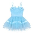 thumbnail image 5 of HULIJA Little Kids Girl Camisole Ballet Dance Tutu Dress Gymnastics Skirted Leotard Ballerina Sky Blue 4T, 5 of 8
