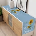 thumbnail image 4 of Light Blue Sunshine Sunflower Table Runner - 72 Inch Long, Kitchen Dining Table Runner Dresser Scarves, Pastoral Bees Farmhouse Floral Farmhouse Decor for Coffee Tables Wedding Party Banquet, 4 of 8