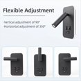 thumbnail image 4 of Lámpara de Pared para Mesita de Noche con Interruptor, Puerto USB, de Pared para Dormitorio, Aplique de Pared LED Giratorio para Armario., 4 of 5