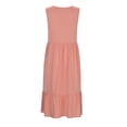 thumbnail image 4 of Hwmodou Women Dresses Summer Sleeveless Vacation Simple V-Neck Swing Dress Casual Flowy Tiered Maxi Beach Daily Dress With Pockets Chic Ladies Sundress, 4 of 7