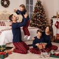thumbnail image 2 of Christmas Family Pajamas Matching Set Solid Long Sleeve Top Pants Sleepwear, 2 of 8