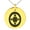 Gold, variant on Stainless Steel Aztec Intelligence Rune Engraved Small Medallion Circle Charm Pendant Necklace