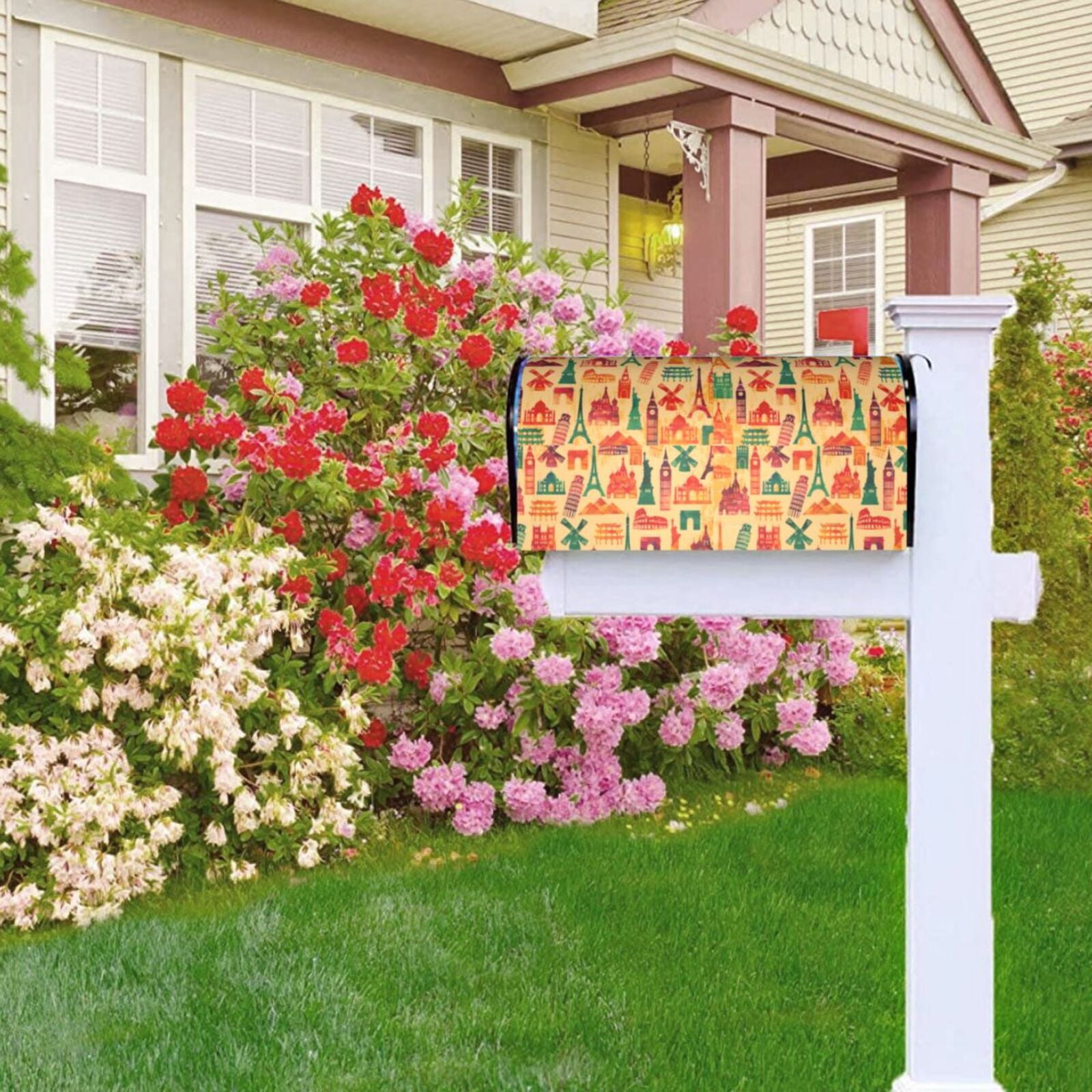 Kdxio Magnetic Mailbox Cover 25.5x21 in Mailbox Cover Outdoor Decoration Holiday Mailbox Covers for Home Garden Yard-25.5x21 in