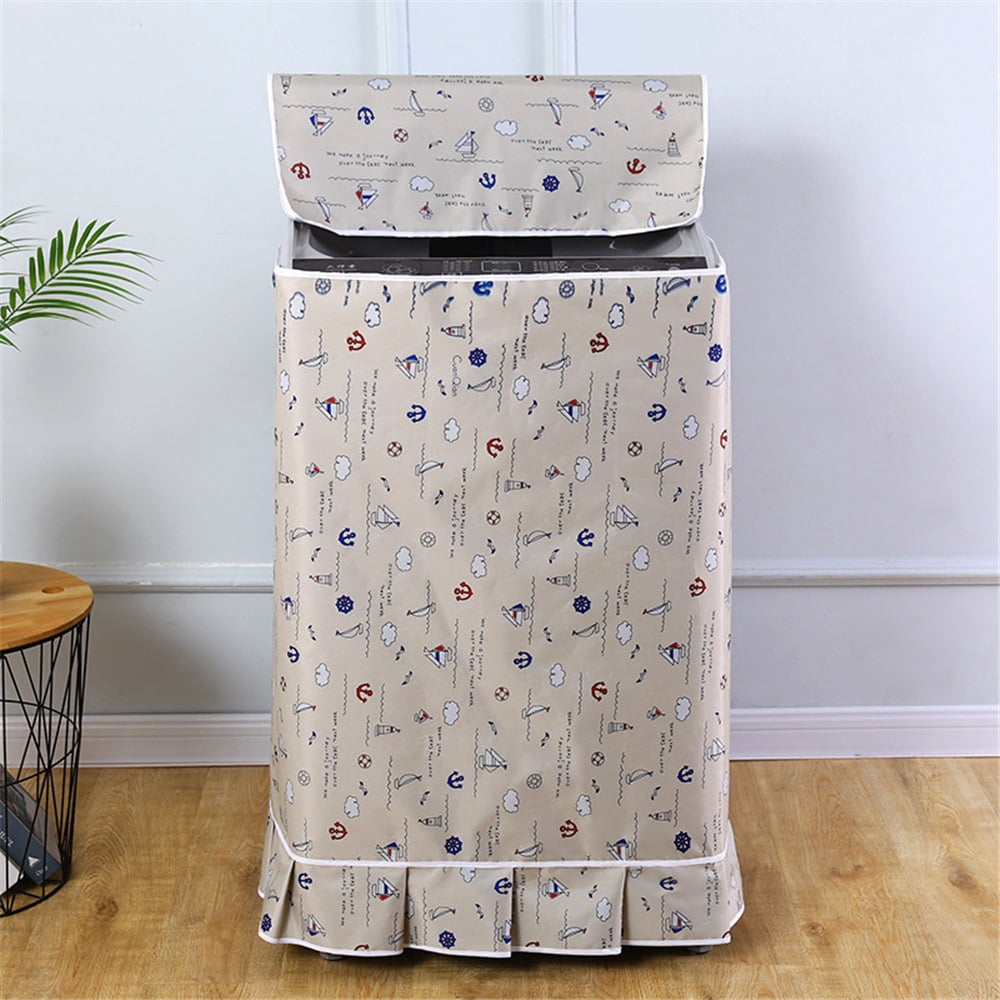 Top Load Washing Machine Cover Waterproof Washer Dryer Cover with Zipper Dustproof Outdoor Full-Automatic Washer Protector Case Laundry Cover 56 *58 *87cm（only cover）