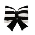 thumbnail image 2 of Homellea Faux Striped Bow Pillow with Soft Touch, Insert Core, Decorative Throw Cushion for Living Room Sofa Bedroom, Cute Bowknot Accent Pillow, 11.81"x17.71", 2 of 7