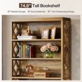 thumbnail image 5 of Tribesigns 7-Tier Brown Wood Bookshelf, Floor Standing Open Display Storage Shelves, 5 of 9