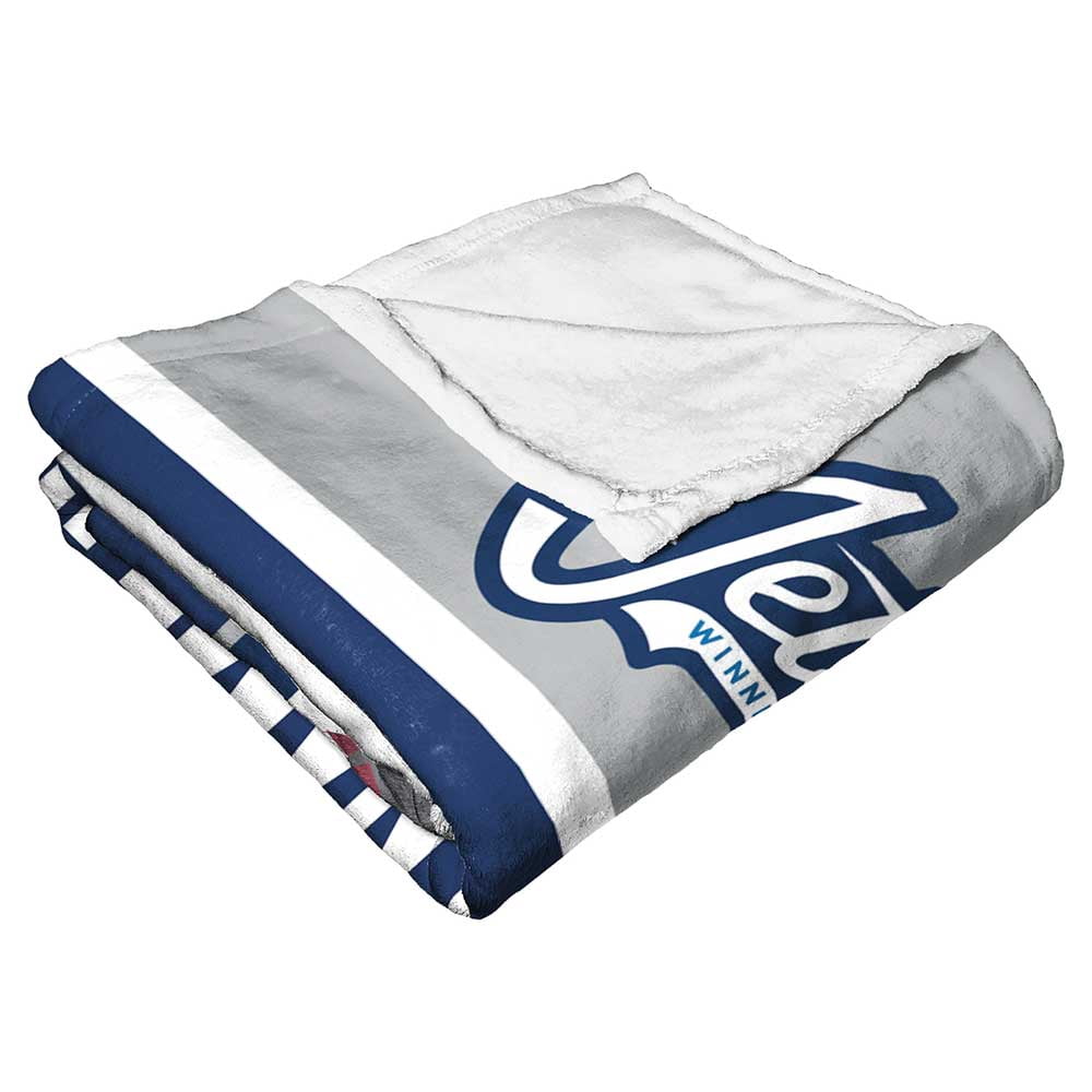 Winnipeg Jets NHL Colorblock Personalized Silk Touch Throw Blanket, 50" X 60"