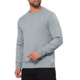 thumbnail image 5 of INSPIRE CHIC Men's Classic Solid Color Crew Neck Long Sleeve Soft Knit Pullover Sweater L Light Gray, 5 of 6