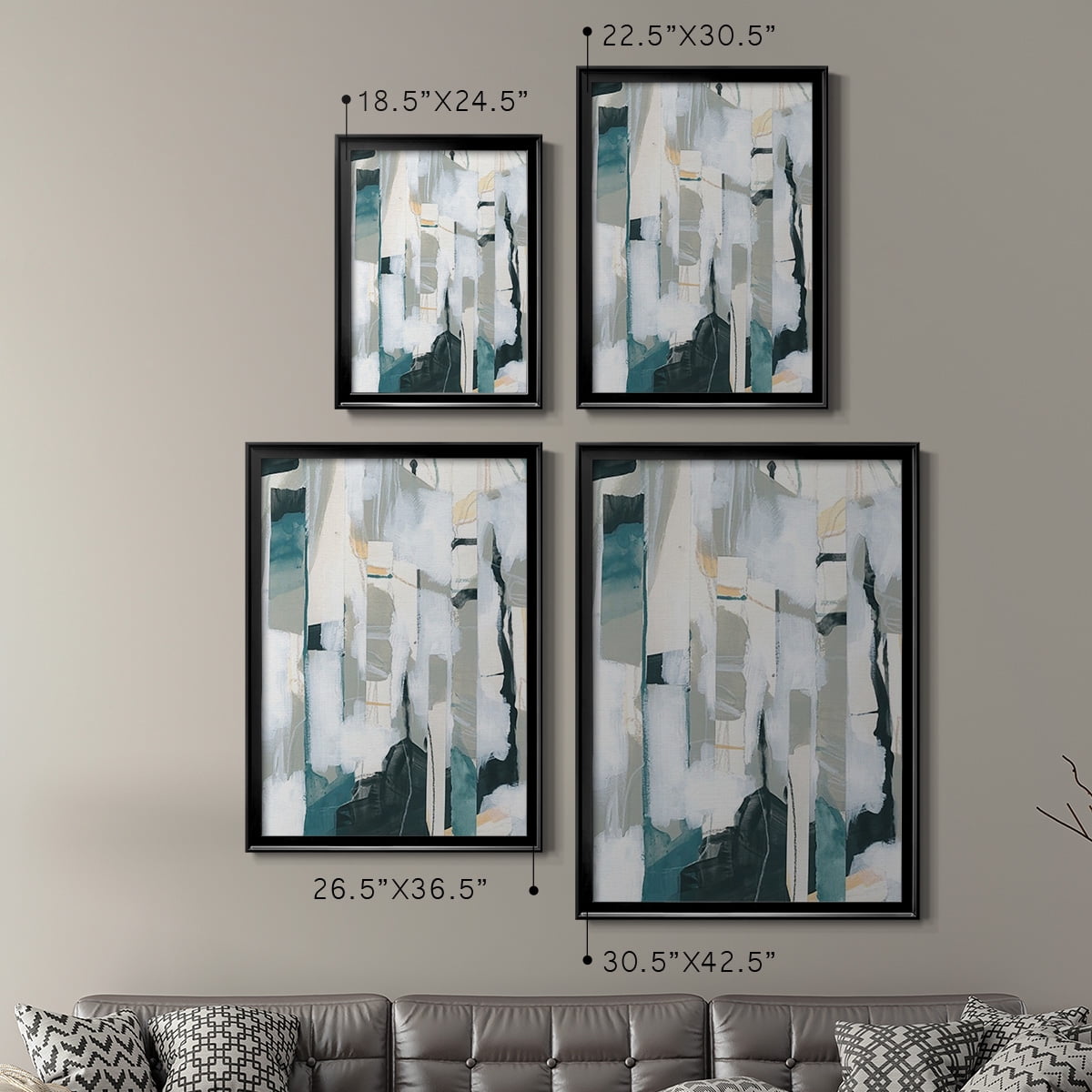 Sea Cavern Strata I Premium Framed Print, in Gold, Black, or Silver - Ready to Hang
