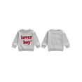 thumbnail image 2 of BemeyourBBs Toddler Baby Boy Girl Valentine Sweatshirts Outfit Lover Boy Embroidery Long Sleeve Stripes Pullovers Tops, 2 of 9
