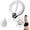 White, variant on Infinity Hoop for Arms and Shoulder Exercise Equipment, Infinity Machine Smart Flabby Arm Exerciser with Digital Tracker, Hand-Crank Forearm Workout