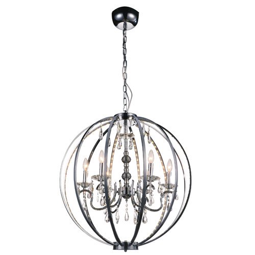 CWI Lighting Bird Cage 6-Light Candle-Style Chandelier