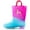 Blue Pink Unicorn, variant on Kushyshoo Kids Blue Purple Glitter Light up Rain Boot Size 7 Toddler Girl