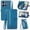 Blue, variant on for Motorola Moto G85 6.67 inch Case, Wallet for Women Men, Durable PU Leather Magnetic Flip Lanyard Strap Wristlet Zipper Card Holder Wallet Phone Case for Motorola Moto G85