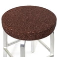 thumbnail image 3 of Goofa Dark Brown Glitter Printed Stool Covers Round, Waterproof Round Bar Stool Covers Anti-Slip Round Bar Stool Seat Cover with Elastic Bands Durable-12 inch, 3 of 7
