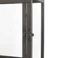 thumbnail image 6 of DecMode 2 Holder Dark Gray Metal Brushed Rectangular Candle Lantern with Brown Wood Tops, Set of 2, 6 of 12