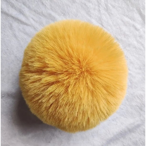 Pompón de piel de zorro Artificial suave Multicolor, pompones de poliéster para gorros de punto, sombreros y llaveros, accesorios de ropa de invierno