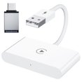 thumbnail image 1 of yeacher Wireless CarPlay Adapter for iPhone, AI-Powered Smart Box, White - Compatible with iPhone 6 & Above, iOS 10+, Compact Design, 5V Input/Output, Low Power Consumption, 1 of 5