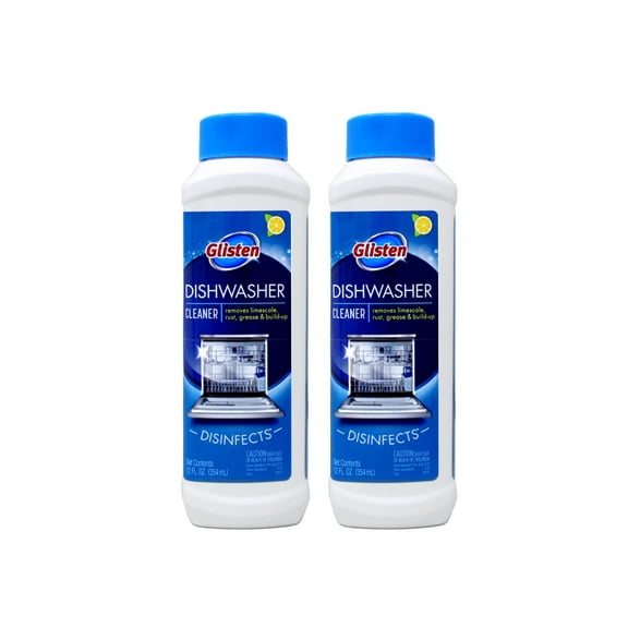 2Pc Glisten Dishwasher Magic Lemon Scent Cleaner and Disinfectant 12 oz 1 pk