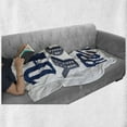 thumbnail image 5 of Dad You Rock Soft Flannel Fleece Throw Blanket, Monochrome Grunge Style Lettering on a Plain Background, Cozy Plush for Indoor and Outdoor Use, 50" x 70", Night Blue Violet Blue, by Ambesonne, 5 of 5